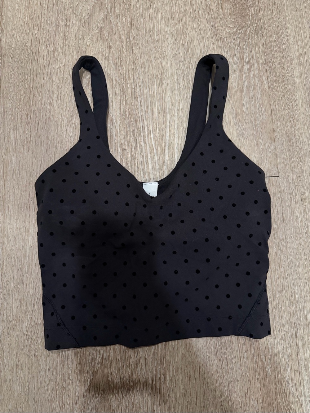 Size 0 Lululemon Black Polka Dot Top